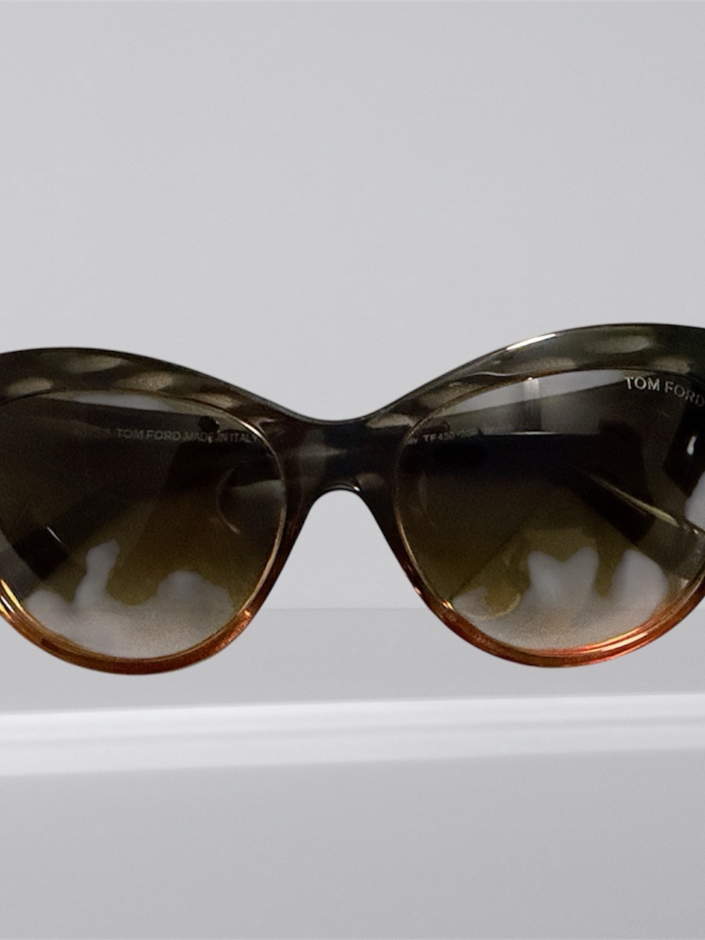Tom Ford Women's Brown Tortoiseshell Gradient Cat-Eye Sunglasses